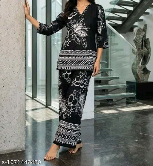 Trendy botanical cord set for women with design